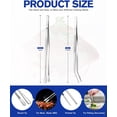 thumbnail image 4 of Bundlepro 2 Pack 12'' Stainless Steel Kitchen Fine Food Tweezers Tongs for Feeding Planting,Silver, 4 of 6