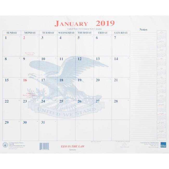 unicor blotter style monthly calendar pad julian 1 1 year january 2019 till january 1 month single page layout white desk black sturdy year month calendar