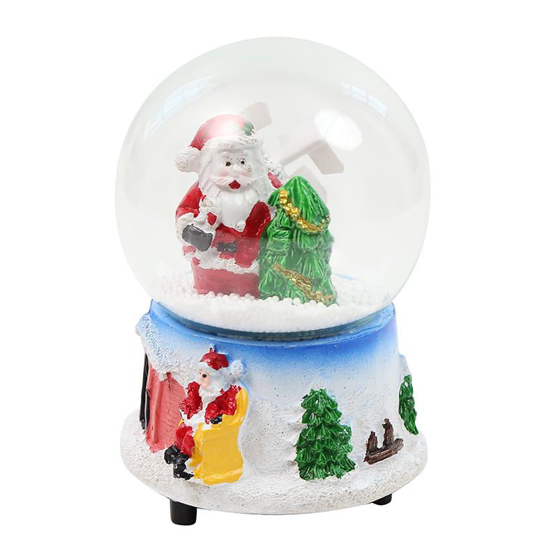 Elegantoss Christmas Musical Snow Globe with Santa Inside, Falling ...