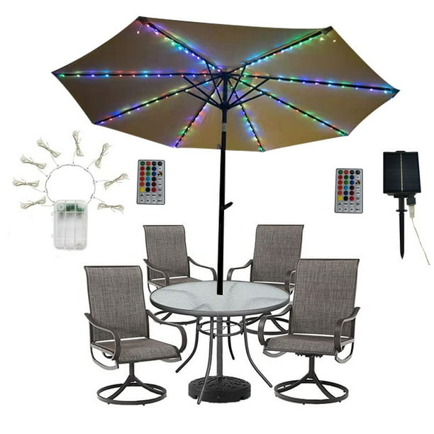 OUSITAI Patio LED Umbrella String Lights, 104 LEDs 8 Lighting Mode with Remote Control Umbrella