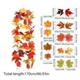 thumbnail image 3 of hengsof Fake Flowers Silk Flowers Faux Maple Leaf Eucalyptus Garland for Outdoor Hanging Wall Rattan Festival Maple Decor Leaf Maple Rattan Decoration Leaf Party Christmas Fall Simulation Home Decor, 3 of 6