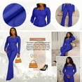 thumbnail image 3 of Women's Pantsuit Set 2-Piece - Long Sleeve Blazer & Flared Trousers | Business Casual Workwear | Office Professional Outfit, 3 of 8