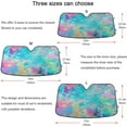 thumbnail image 5 of GZHJMY Watercolor Paint Car Windshield Sun Shade Foldable Sun Shield Shade for Blocks UV Rays Protector-Keeps Your Vehicle Cool for Most Sedans SUV Truck,55"x27.6", 5 of 7