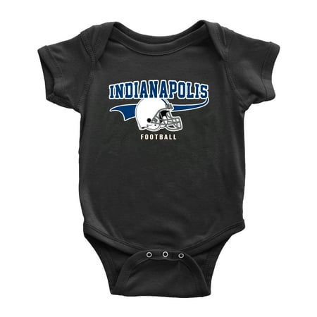 

Cute Indianapolis One-piece Outfits Football Jersey Baby Clothes (Black 0-3 Monthes)