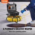 thumbnail image 2 of VEVOR Sewer Camera, 230 ft/70 m, 9" Screen Pipeline Inspection Camera with DVR Function, Waterproof IP68 Camera w/12 Adjustable LEDs, w/a 16GB SD Card, for Sewer Line, Home, Duct Drain Pipe Plumbing, 2 of 9