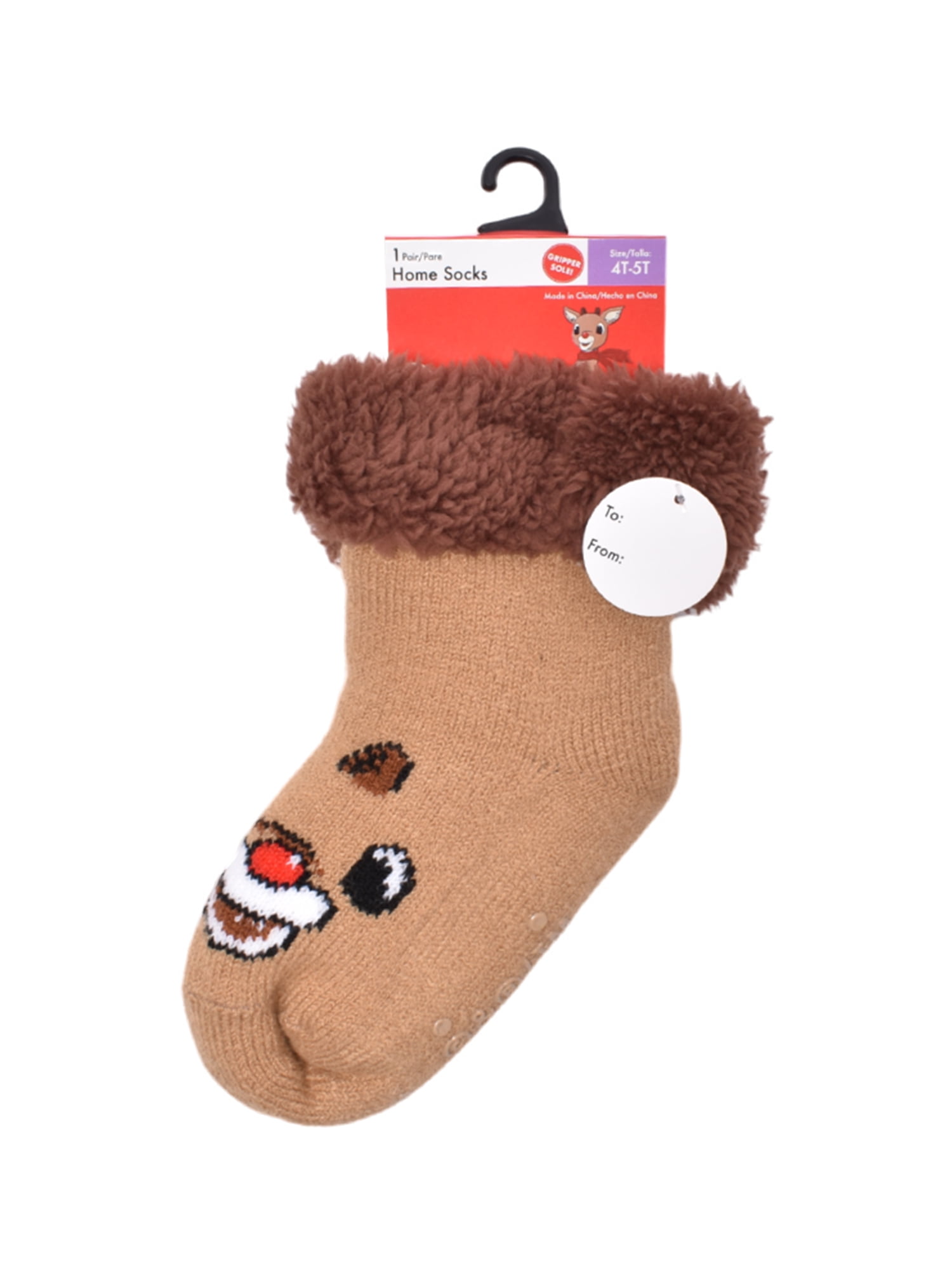 Rudolph Infant/Toddler Home Sock Size 12M-5T