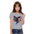 thumbnail image 2 of GERsome American Flag T-Shirts Cotton Short Sleeves Graphic Tee for Toddler Girls Boys, Unisex Kids Crewneck 4th of July Patriotic Tops, 9-10 Years, 2 of 6