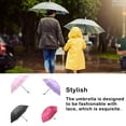 thumbnail image 5 of Women Sun Umbrella Cute Exquisite European Portable Waterproof Girls Ladies Triple Folding Umbrellas Sunscreen Purple, 5 of 7