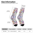 thumbnail image 4 of Goofa Colorful Watercolor Dots Printed Men's Crew Socks, Soft Durable Breathable Moisture-Wicking with Odor Control Cotton socks, 4 of 9