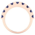 thumbnail image 5 of 1.53 ctw Wedding Band for Women - 18K Rose Gold Simulated Tanzanite Stackable Eternity Ring, 5 of 6