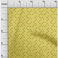 thumbnail image 2 of oneOone Georgette Viscose Yellow Fabric Conversational Moustache Craft Projects Decor Fabric Printed By The Yard 42 Inch Wide, 2 of 4
