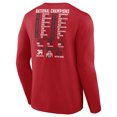thumbnail image 3 of Men's Fanatics Scarlet Ohio State Buckeyes College Football Playoff 2024 National Champions Schedule Long Sleeve T-Shirt, 3 of 3