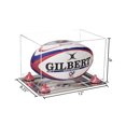 thumbnail image 2 of Clear Acrylic Rugby Ball Display Case with Pink Risers and Mirror Base (B41), 2 of 2