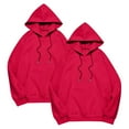 thumbnail image 4 of Women's Hoodies & Sweatshirts Men'S And Women'S Fashionable Casual Solid Color Autumn And Winter Long Sleeved Sweatshirt With Pockets 2Pc, Women's Hoodies & Sweatshirts M, 4 of 4