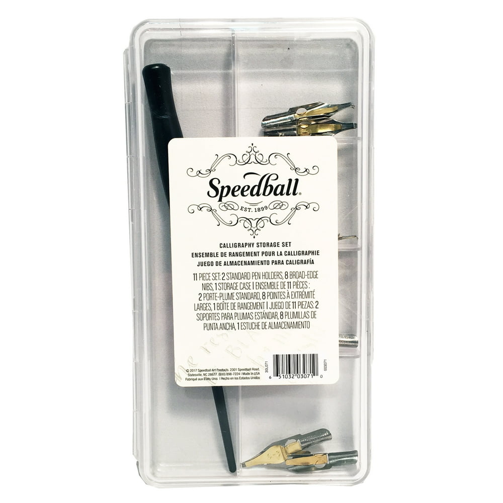 Speedball Calligraphy Set, 10 Piece Dip Pen Set