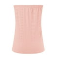 thumbnail image 6 of Otntypg Women's Crochet Tube Tops Cute Summer Solid Color Bandeau Tank Casual Strapless Blouse Off The Shoulder Tunic Shirts Pink#02 L, 6 of 6