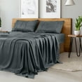Utopia Bedding Solid 4 Piece Bed Sheets Set For Adults Microfiber