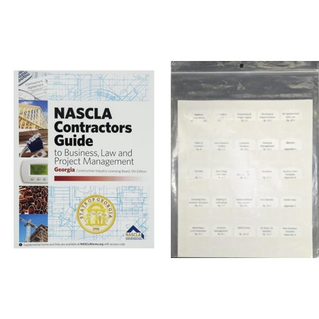 Book and Tabs - NASCLA Contractors Guide to Business, Law and Project Management, Georgia Construction Industry Licensing Board 5th Edition