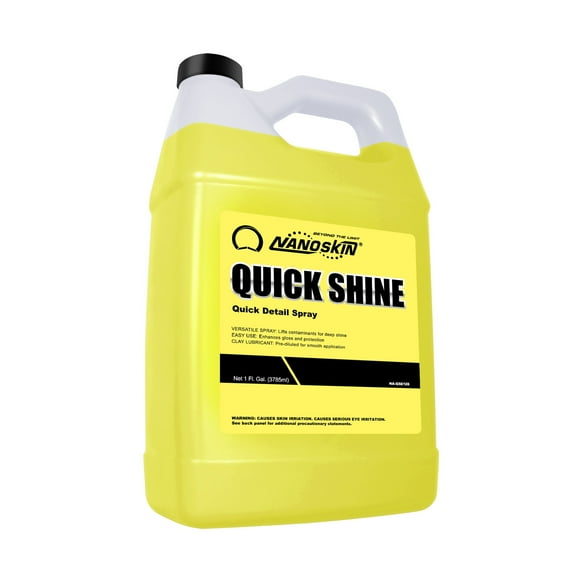 Nanoskin QUICK SHINE Quick Detail Spray 1 Gallon - Waterless Detailer Spray for Car Detailing | Deep Gloss Car Wax Booster & Clay Lubricant | Removes Dust, Smudges, Fingerprints & Other Contaminants