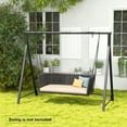 thumbnail image 2 of Costway Outdoor Porch Swing Frame Patio Metal Swing Stand with A-Shaped Structure, 2 of 9