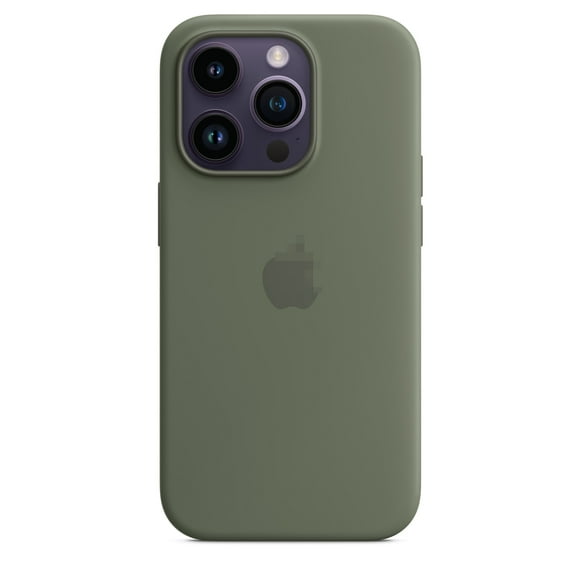 Funda de silicona para iPhone 14 Pro con MagSafe Aplicable en múltiples escenarios -Oliva