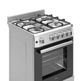 thumbnail image 3 of Premium Levella 24" Freestanding Gas Range with 4 Burners and 2.7 Cu. Ft. Oven Capacity in Stainless, 3 of 7