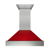ZLine 8654RG36 Snow Finish Range Hood With Red Gloss Shell