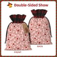 thumbnail image 2 of Wukai Ladybug And Flowers Print Christmas Burlap Bags,Drawstring Christmas Burlap Goody Gift Candy Bags Xmas Burlap Treat Bags for Candy Wrapper Xmas Party Favors-Black, 2 of 8