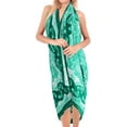 thumbnail image 2 of HAPPY BAY Women's Beach Bikini Wraps Sarong Swimwear Cover up Wrap Skirt Bathing suit Swimsuit Pareo Coverups for Women One Size Shamrock Green, Floral, 2 of 3