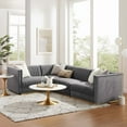 thumbnail image 3 of Sanguine Channel Tufted Performance Velvet 4-Piece Left-Facing Modular Sectional Sofa-EEI-5830-DUS, 3 of 6