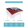 thumbnail image 4 of Full Size Quilt Bedding Set, Red Black Flowers Reversible Summer Quilt 3 Pieces, Abstract Botanical Floral Textured Plant Lightweight Bedspreads Coverlets with 2 Pillow Shams for All Seasons, 4 of 5