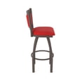 thumbnail image 4 of 870 Hadleigh 36" Swivel Bar Stool with Bronze Finish and Canter Red Seat and Back, 4 of 5