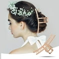 thumbnail image 4 of FloreceBien - Paquete de 5 pinzas para el pelo grandes para mujer, pinzas para el pelo doradas, pinza de metal de sujeción fuerte, pinzas para el pelo para cabello fino y grueso, 4 of 7