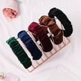 thumbnail image 4 of Vintage Women Solid Color Pleated Velvet Headband Hair Hoop Headwear Accessory, 4 of 6
