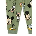 thumbnail image 4 of Disney Mickey Mouse Goofy Donald Duck Toddler Boy Girl Fleece Zip Up Coverall Green 4T, 4 of 4