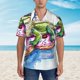thumbnail image 2 of Fotbe Alligator Donut Pool Float Camisa Hawaiana para Hombre Unisex – Camisa Casual de Verano con Botones de Manga Corta de Algodón y Lino,Small, 2 of 7