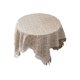 thumbnail image 2 of Mantel Decorativo, Cubremesa de Tela Bordada con Flecos, Sobrepuesto Rectangular para Mesa de Centro, 90x90cm, Tela de Poliéster para Mesa de Comedor, Cocina, Fiestas, 2 of 6