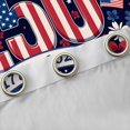 thumbnail image 4 of Manfei Usa Flag 250 Print Blackout Curtains Set of 2 (52x84 Each),Bow Flower Curtain,Red White Navy, 4 of 7