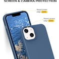 thumbnail image 3 of iPhone 13 Case,Phone Case for iPhone 13,Slim Fit Liquid Silicone Soft Gel Rubber Lightweight Microfiber Lining Shockproof Anti-Scratch Protective Phone Cover for iPhone 13 6.1'' 2021,Dark Blue, 3 of 17