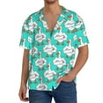 thumbnail image 3 of Honeii 's Strong Goose for men's short-sleeved button-up collared shirt featuring a pocket, perfect for beach vacations, and travel adventures., 3 of 5