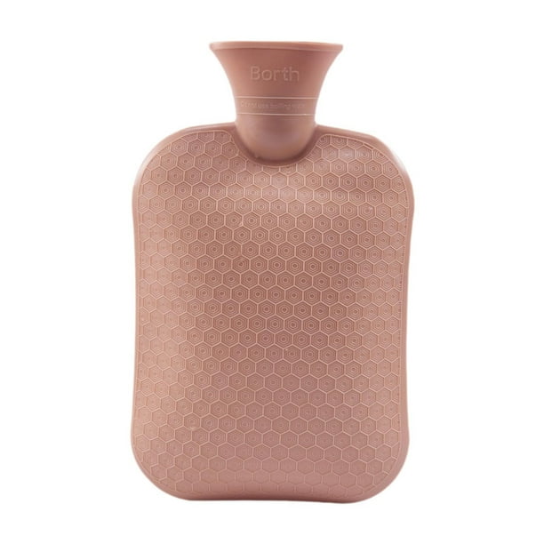 Bolsa de agua caliente para calentar manos y pies, práctica bolsa de agua caliente para invierno. Caqui