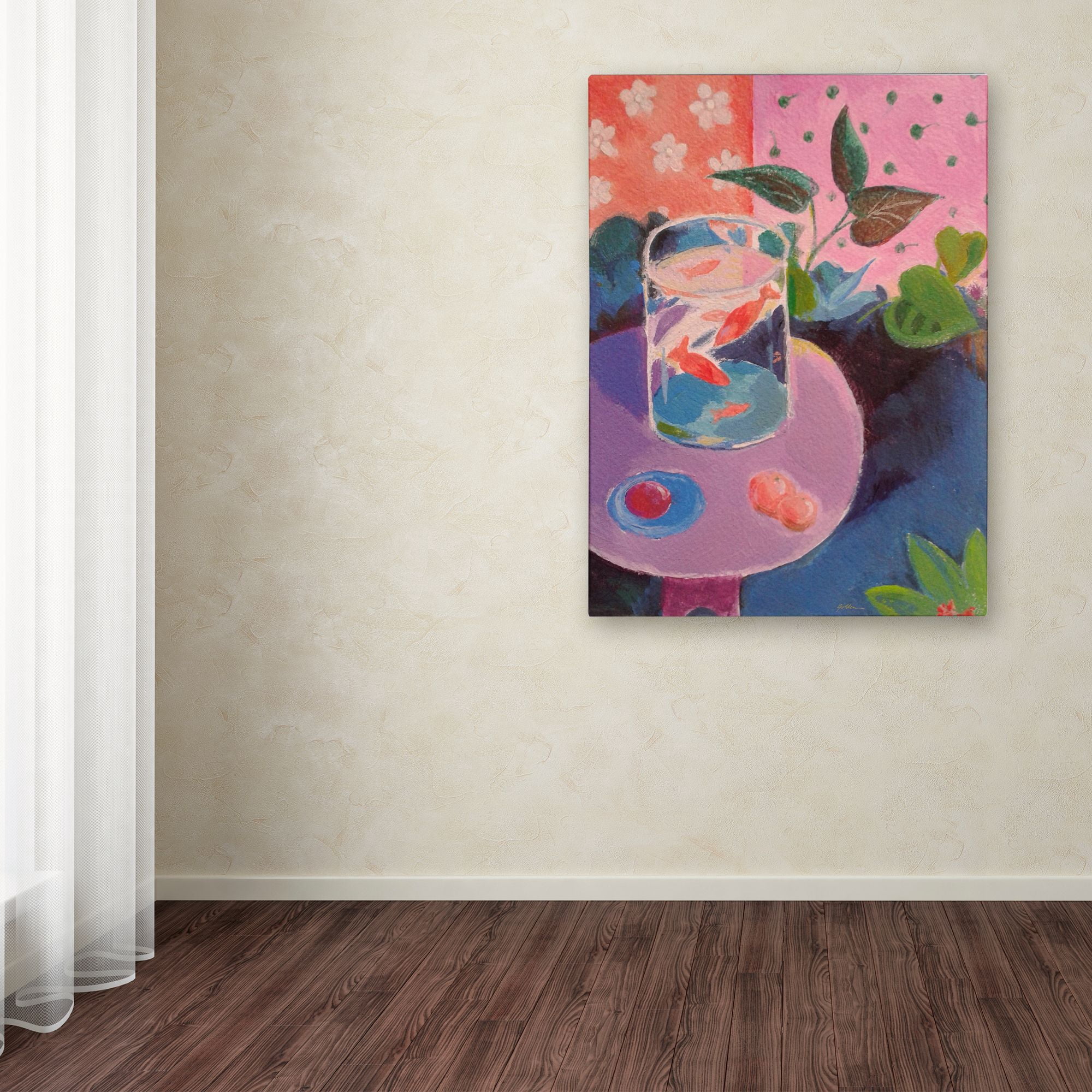 Trademark Fine Art "Goldfish" Canvas Art by Sheila Golden