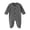 Dark Gray, variant on Newborn Onesies, Newborn Sleepers, Toddler Ribbed Round Neck Footed Sleeper Lightweight Soft Cotton Breathable One-Piece Brown 0-6 Months
