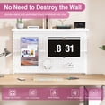 thumbnail image 2 of , Metal Pegboard Desk Organizer with Dual Monitor Stand, 59x35 Inch Large Privacy Panel with 3 Accessories, Sturdy Gaming & Office Desk Wall Organizer, White, White ,Carbon Steel ,, 2 of 15
