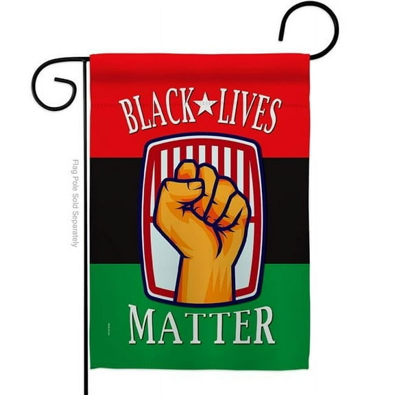 USA Decoration G170019-BO 13 x 18.5 in. Black Matter Anti Racism History Lives Double-Sided Decorative Vertical Garden Flags - House Decoration Banner Yard Gift