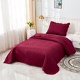 thumbnail image 2 of 3-Piece 100% Cotton Oversized Bedspread Set Coverlet Set Lightweight Quilt Set Embroidery Farmhouse Bedding Set T, 2 of 9