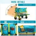 thumbnail image 6 of 400L Collapsible Double Decker Beach Wagon with Brakes, Folding Beach Cart with 54" Extra Long Decker, 450LBS Heavy Duty Wagon Chart with All-Terrain Big Wheels for Sand Camping Garden, 6 of 8