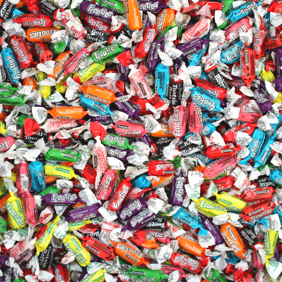 Assorted Tootsie Frooties Chewy Candy Variety Pack | 5 Pound (80 oz) | 10 Flavors Mix - Individually Wrapped Bulk Candy