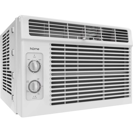 hOmeLabs Window Air Conditioner 5000 BTU - Easy Mechanical Control Compact AC Unit with Washable Reusable Filter, 2 Cooling Speeds, 2 Fan Speeds - Ideal for Bedroom and Rooms up to 150 Sq. Ft.