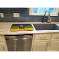 thumbnail image 3 of Caroline's Treasures 8387DDM Absorbent Dish Drying Mat for Kitchen Counter Fancy Feather Mardi Gras Mask Design Dish, 3 of 4